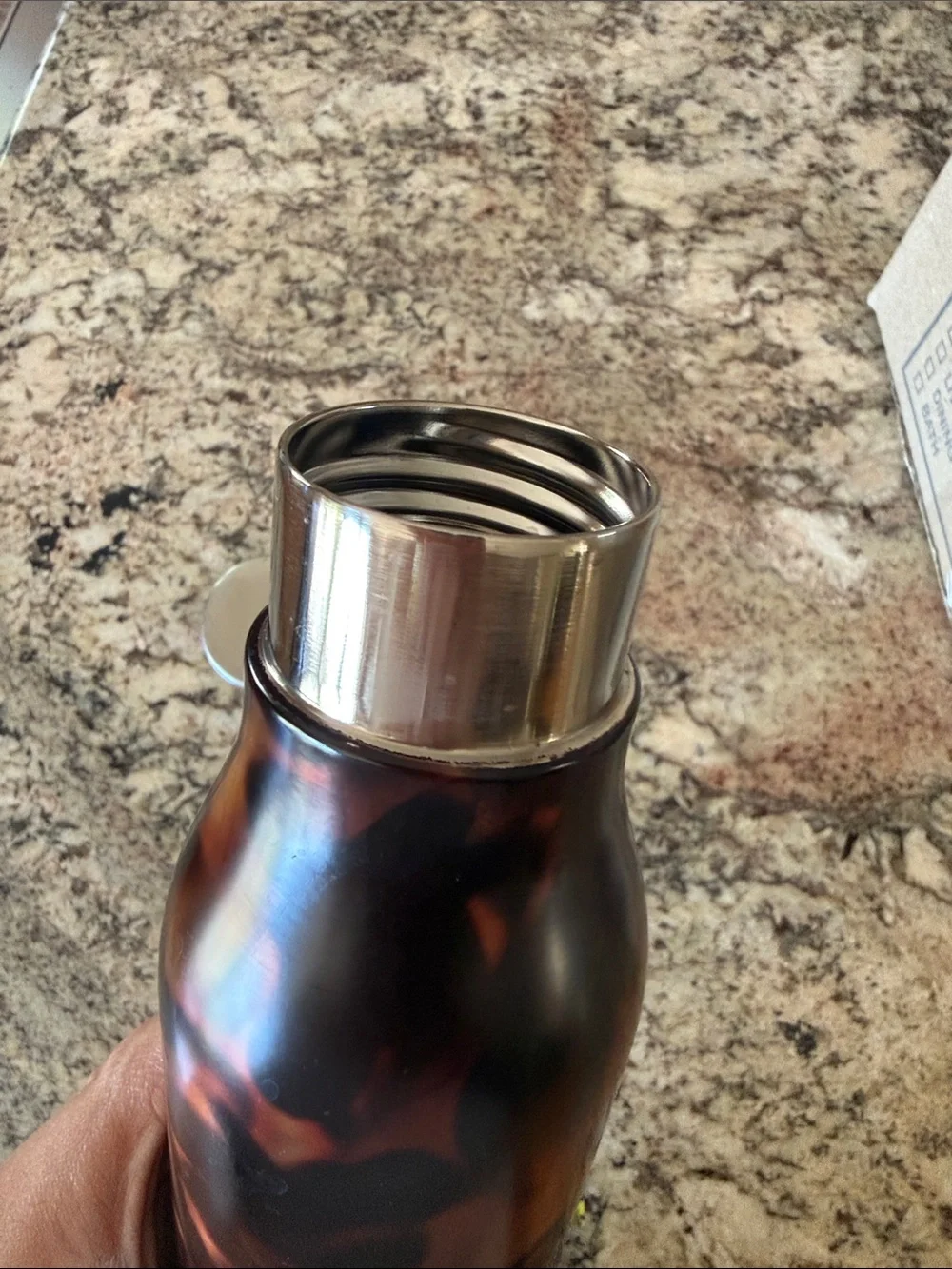 Starbucks Brown and Black Tortoiseshell Insulated Bottle